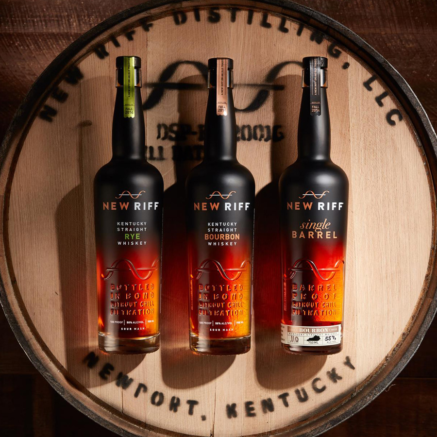 New Riff Bourbon Bottles of Kentucky Straight Bourbon Whiskey