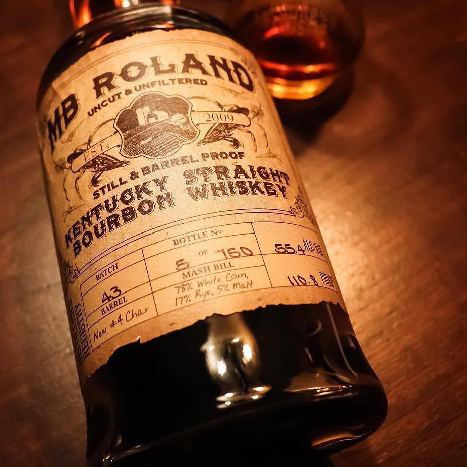 MB Roland Kentucky Straight Bourbon Whiskey Bottle