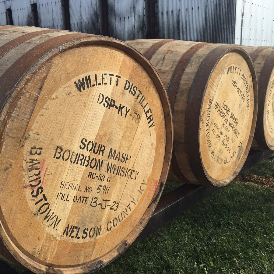 Willett Distillery Barrels of Bourbon Whiskey Produced on the Kentucky Bourbon Trail®