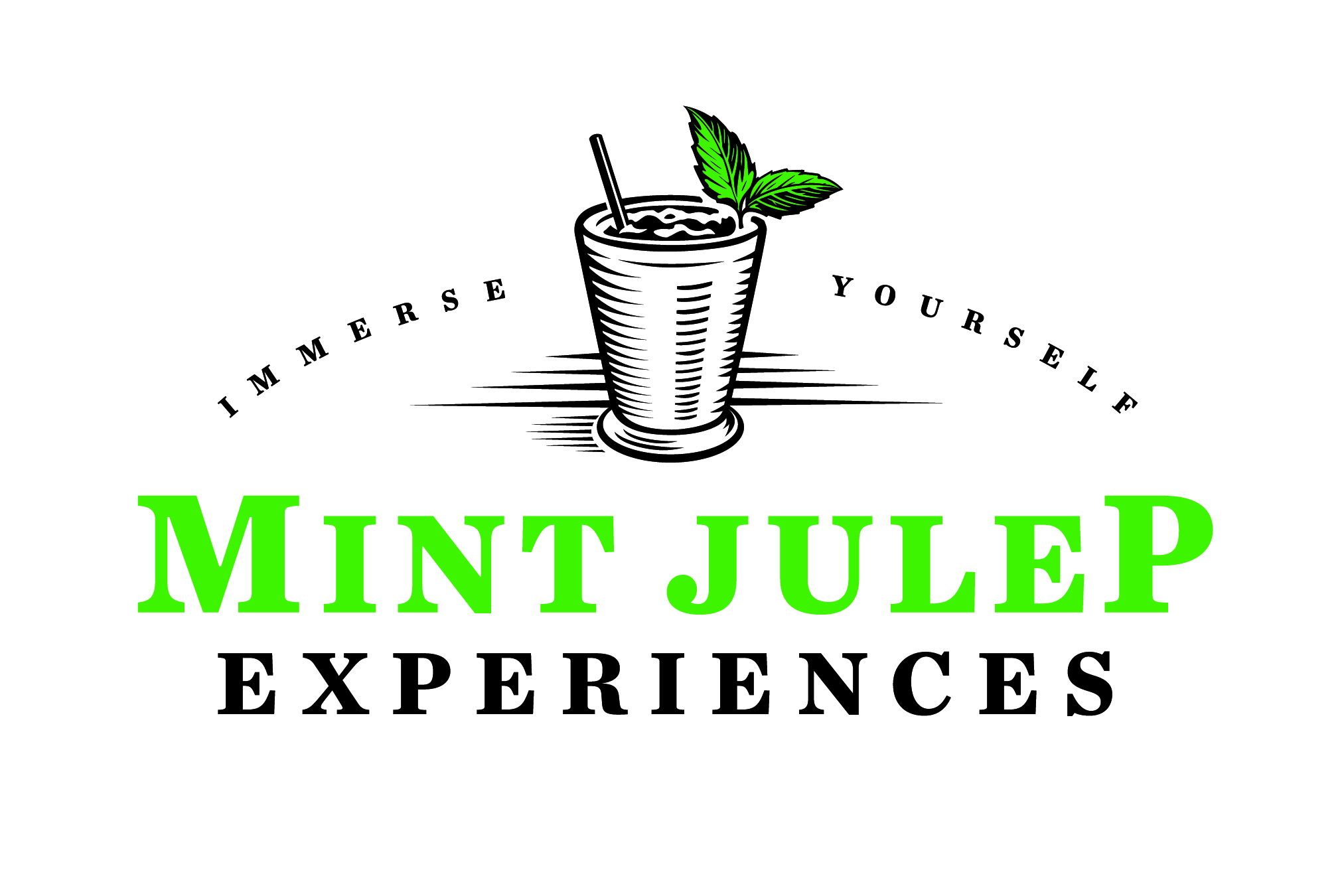 Mint Julep Experiences Logo with mint julep cup and font